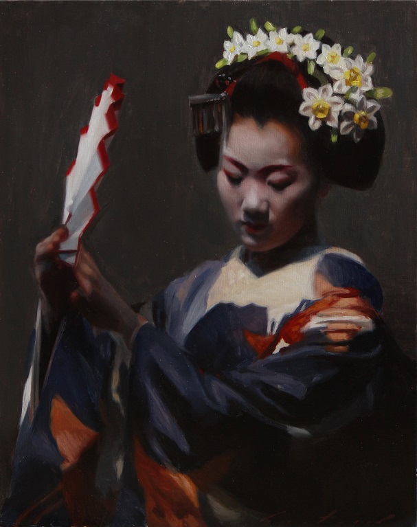 607x767 Phil Couture Art Daily - Geisha Painting