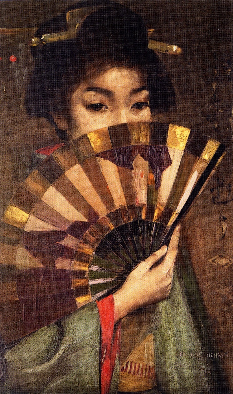 747x1260 Geisha Girl Painting George Henry Oil Paintings - Geisha Painting