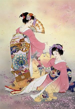 300x436 Geisha Painting On Canvas Geisha, Canvases And Geisha Art - Geisha Painting Canvas