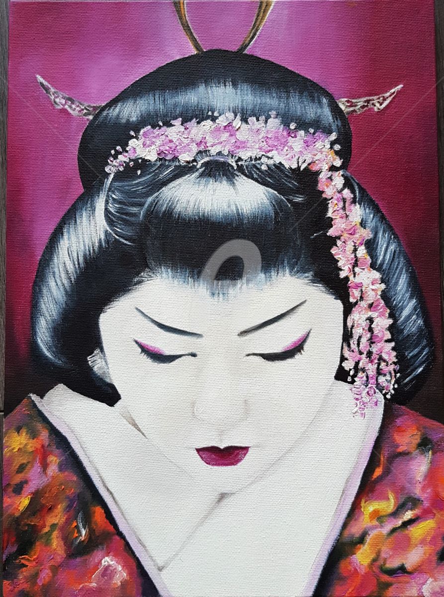 893x1200 Geisha.jpg (Abygala) - Geisha Painting Canvas