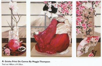 400x258 Maggie Thompson Artist, Flower Painter And Geisha Artist - Geisha Painting Canvas