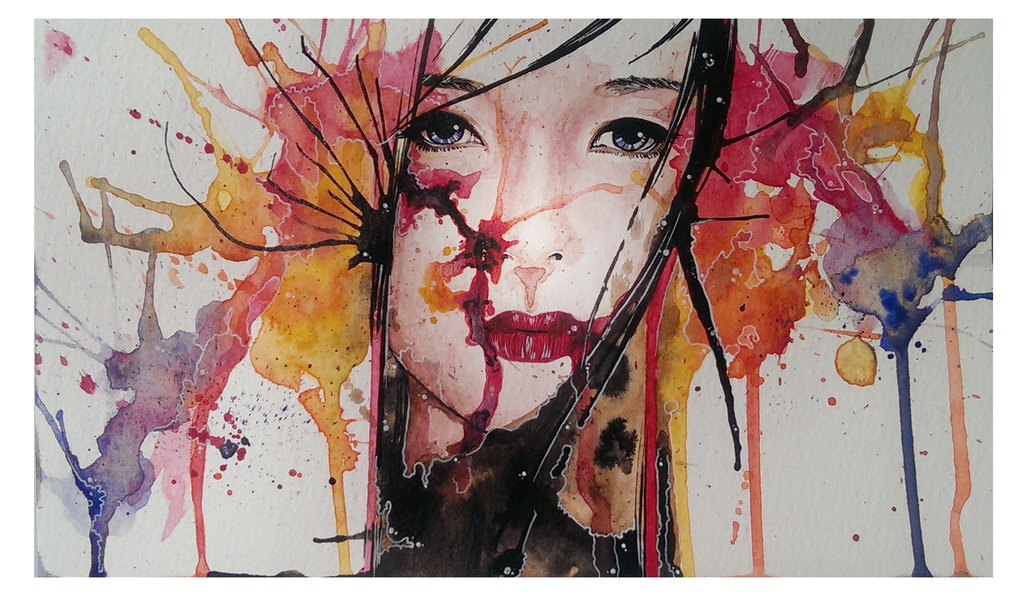 1024x596 Memoirs Of A Geisha - Geisha Watercolor Painting