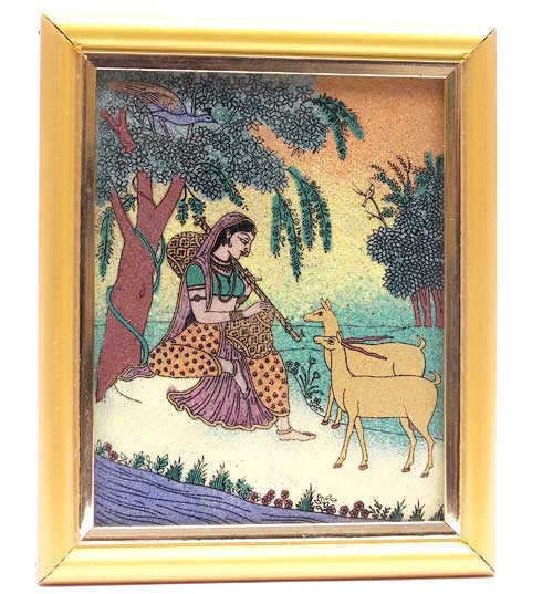 500x537 Gem Stone Painting, Ragini Gujari, Gemstone Painting, Indian Art - Gem Painting