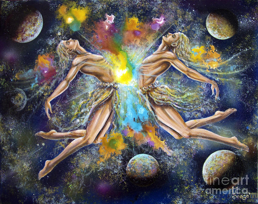 900x713 Gemini Painting By Serge M - Gemini Painting