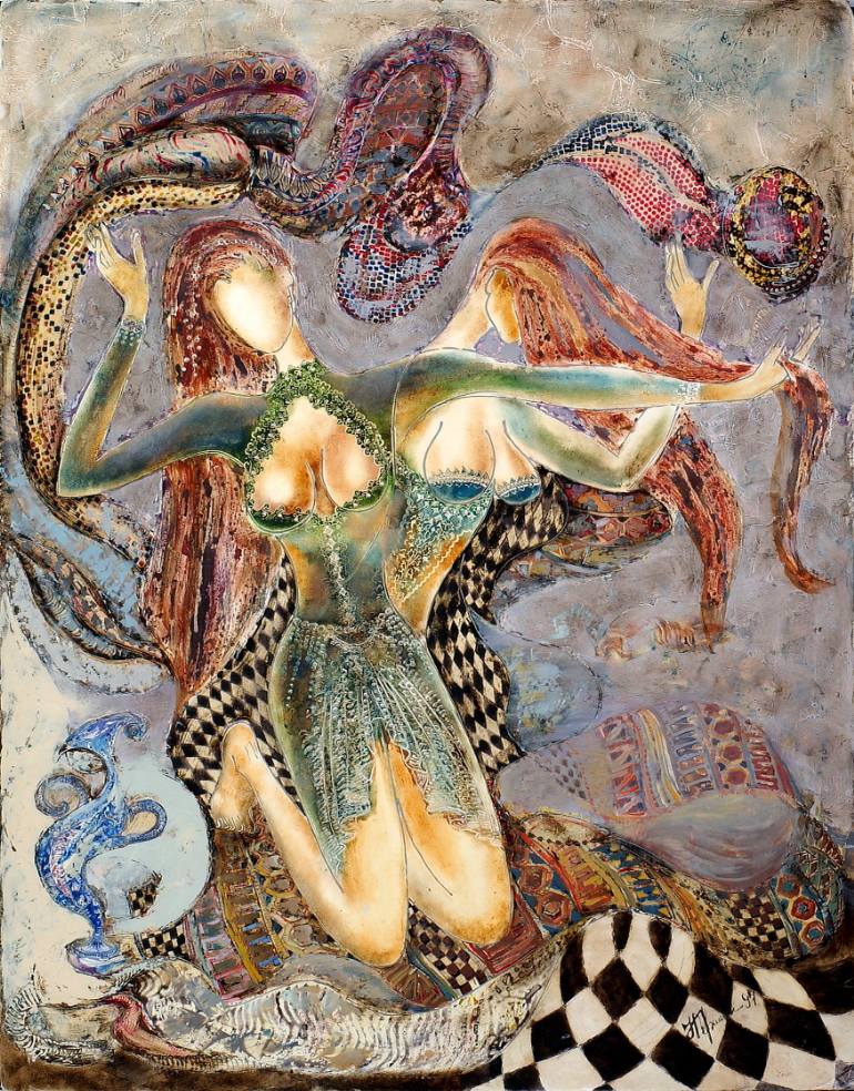 770x984 Saatchi Art Gemini Painting By Karina Abramian Westburg - Gemini Painting