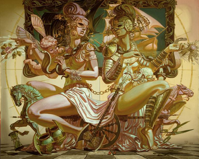 770x616 Saatchi Art Gemini Painting By Oleksandr Korovai - Gemini Painting