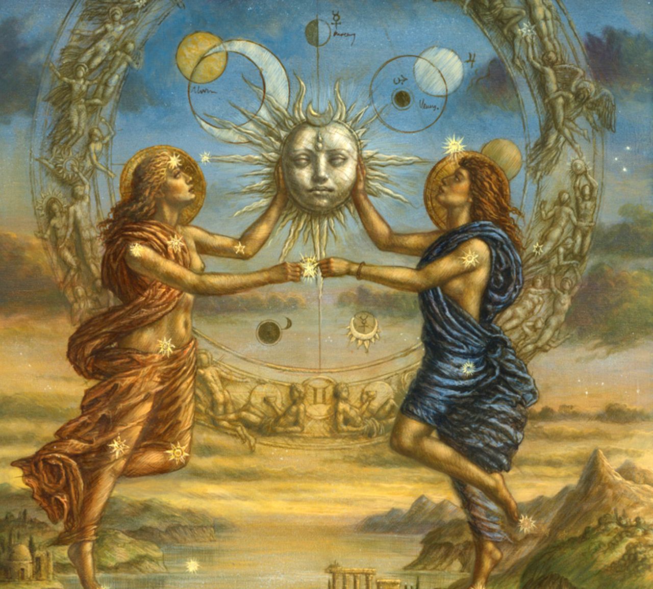 1280x1155 Super New Moon In Gemini - Gemini Painting