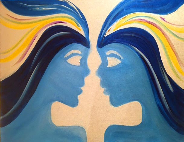 610x470 Zodiac Painting - Gemini Painting