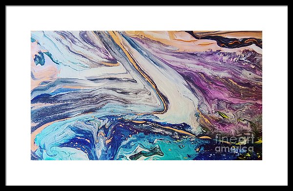600x391 Gemstone Art Painting 1 Framed Print By Dunia F - Gemstone Art Painting