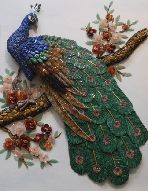 500x646 Gemstones Art (5) - Gemstone Art Painting