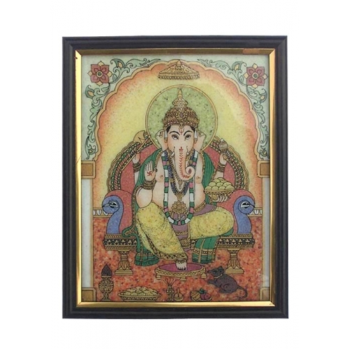 500x500 Gemstone Painting Lord Ganesha (3d) - Gemstone Painting