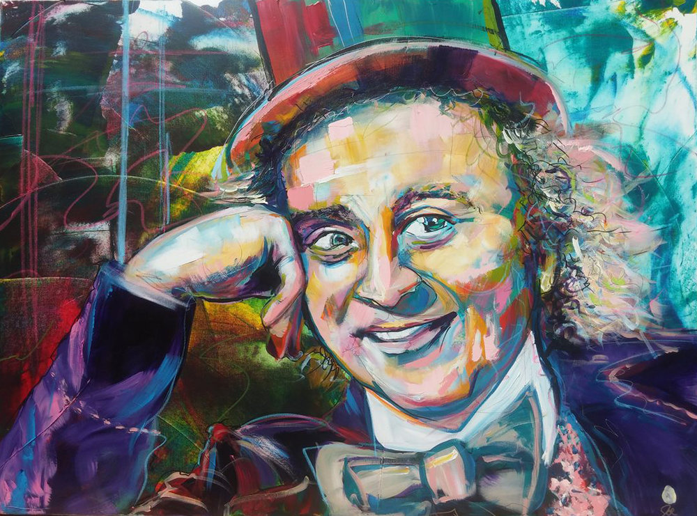 1000x741 Gene Wilder As Willy Wonka Ii Joe Everson Art - Gene Wilder Painting