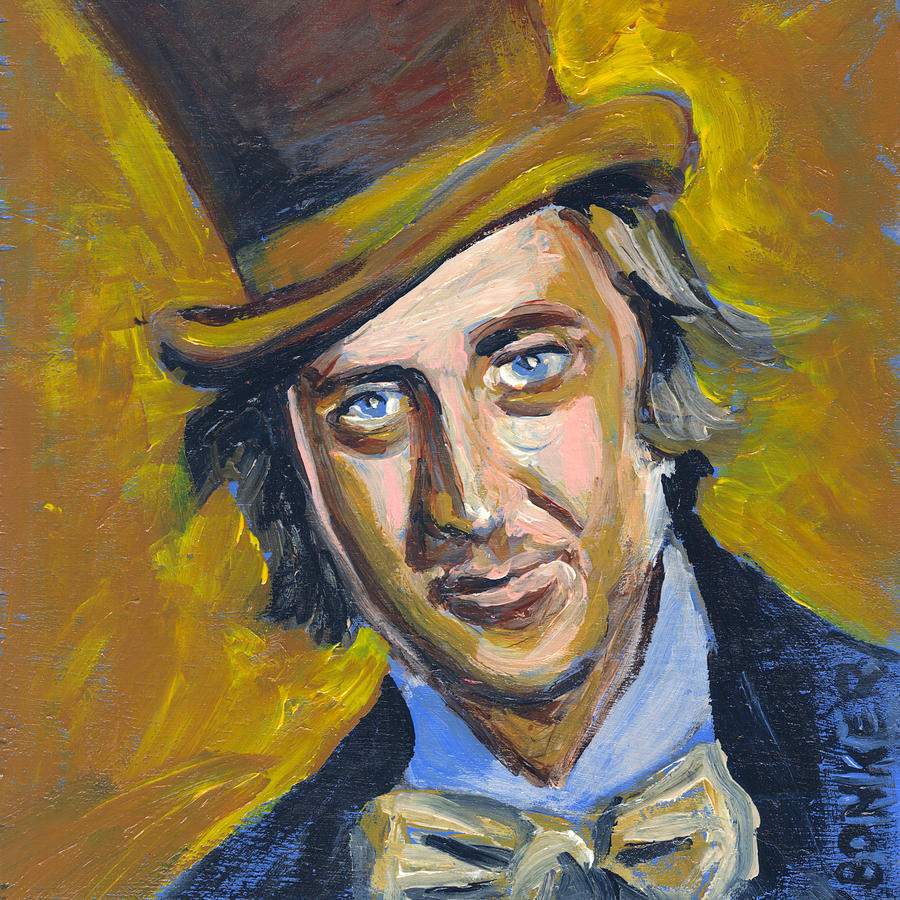 900x900 Willly Wonka Painting By Buffalo Bonker - Gene Wilder Painting