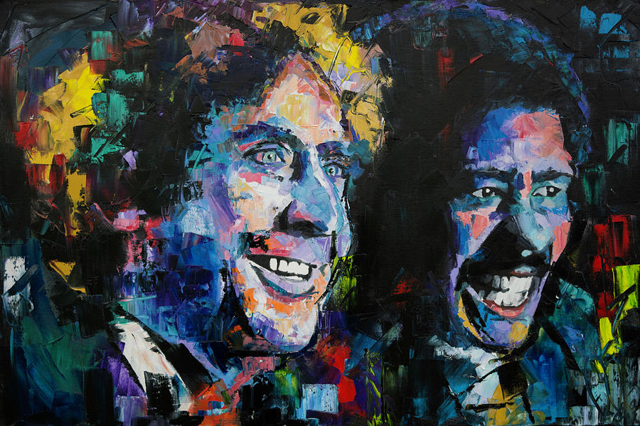 900x599 Gene Wilder And Richard Pryor Painting By Richard Day - Gene Wilder Painting