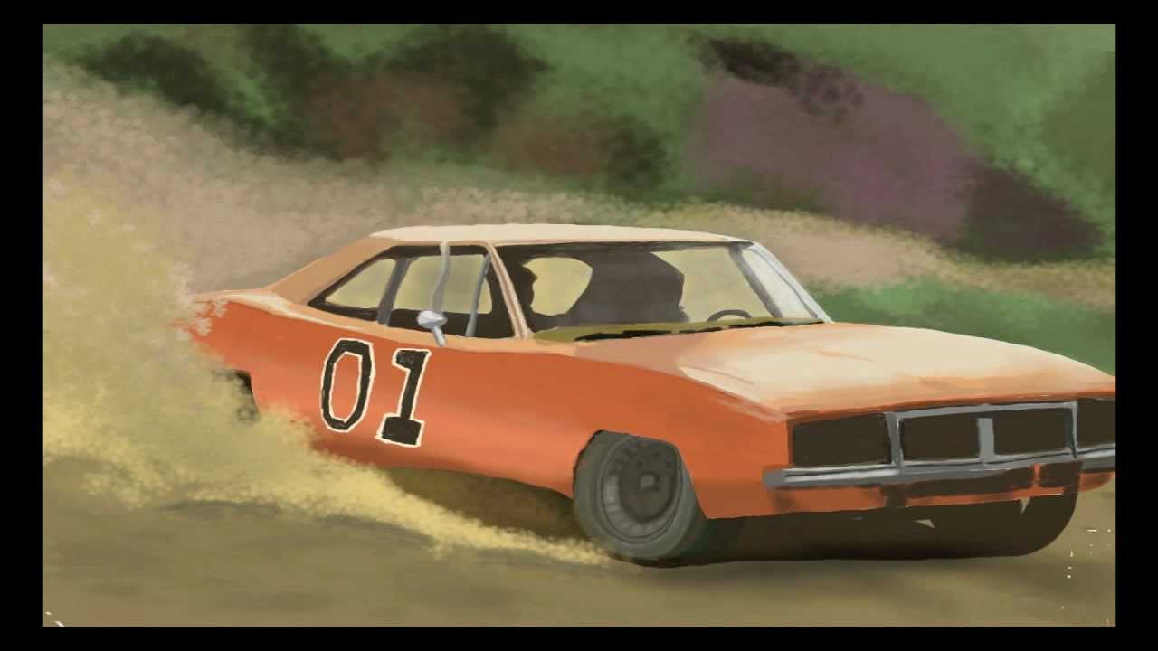1280x720 General Lee Photorealistic Ipad Speed Painting - General Lee Painting