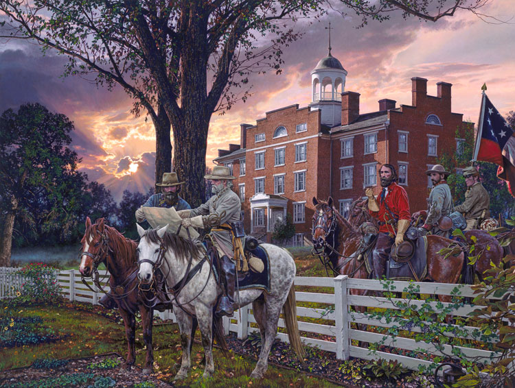 750x566 John Paul Strain Classic Canvas Sunrise Strategy General Robert E - General Lee Painting