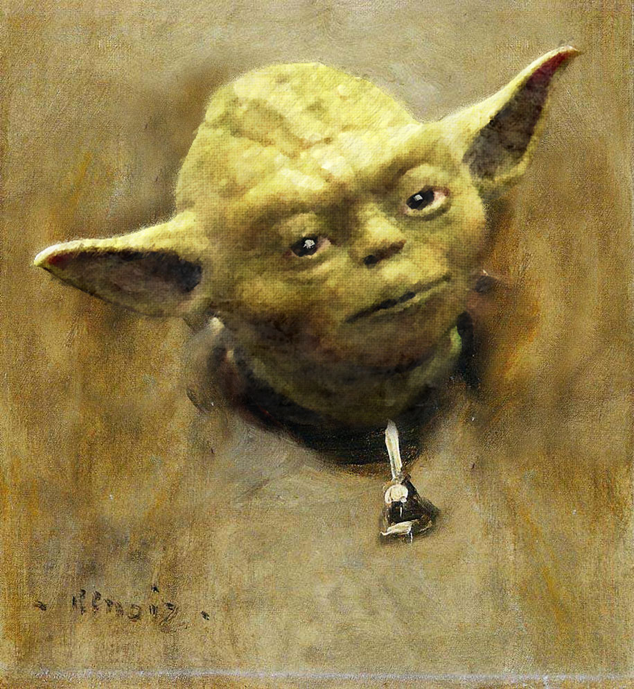 915x993 Star Wars Characters Invade Classical Paintings - Generic Painting