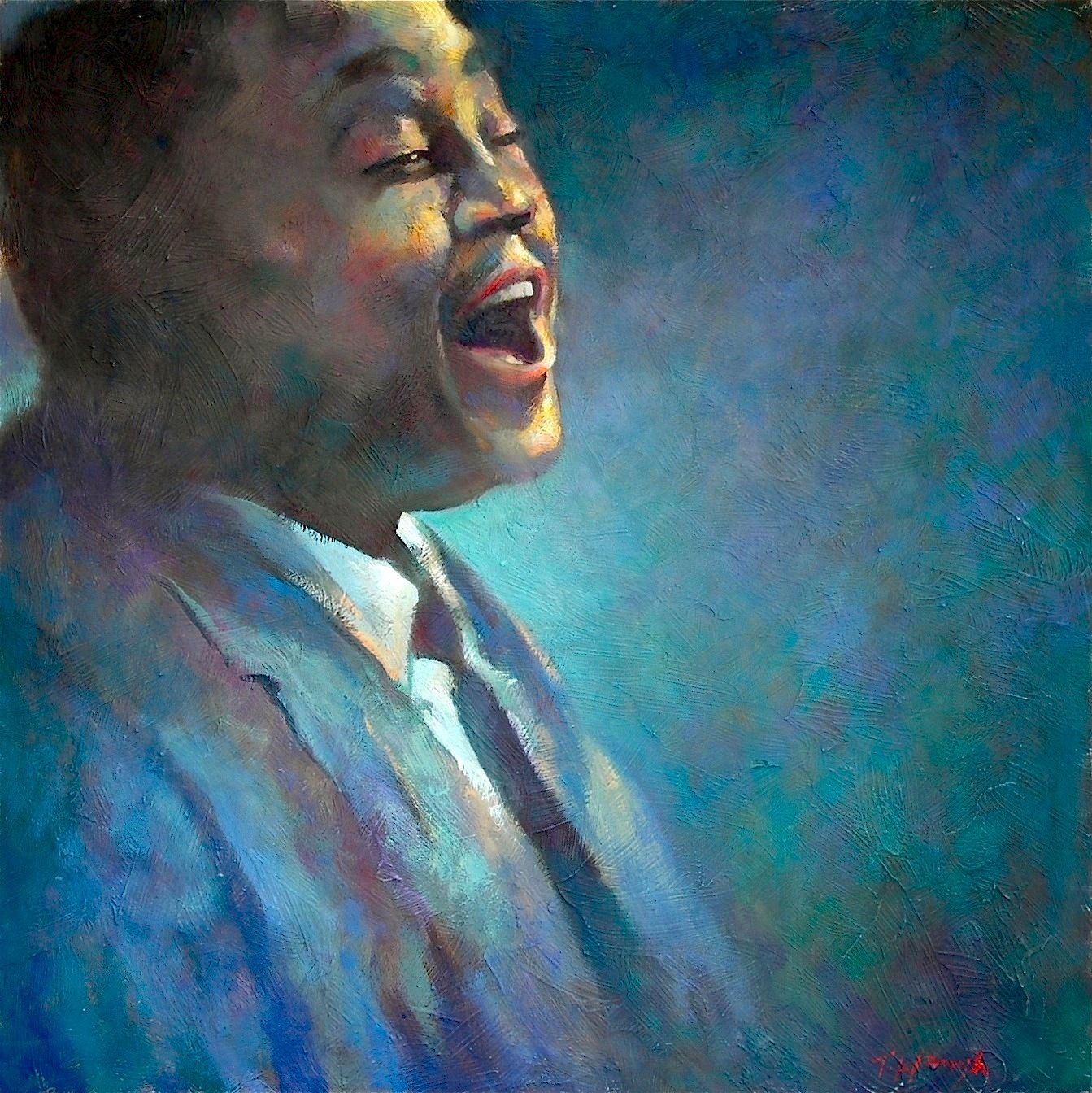 1343x1344 The Jazz Singer Oil On Canvas Generic Painting Based On Many - Generic Painting