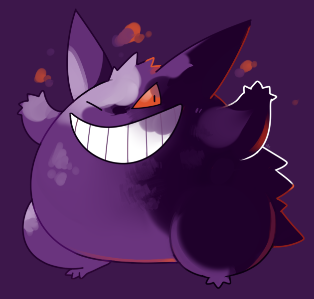 630x600 Gengar Painting By Happycrumble - Gengar Painting
