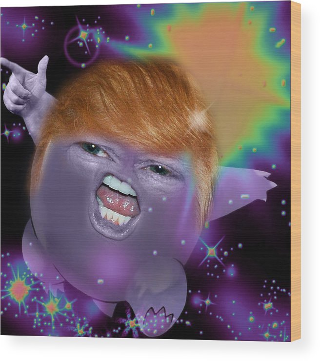 656x740 Gengar Trump Wood Print By Man Guy - Gengar Painting