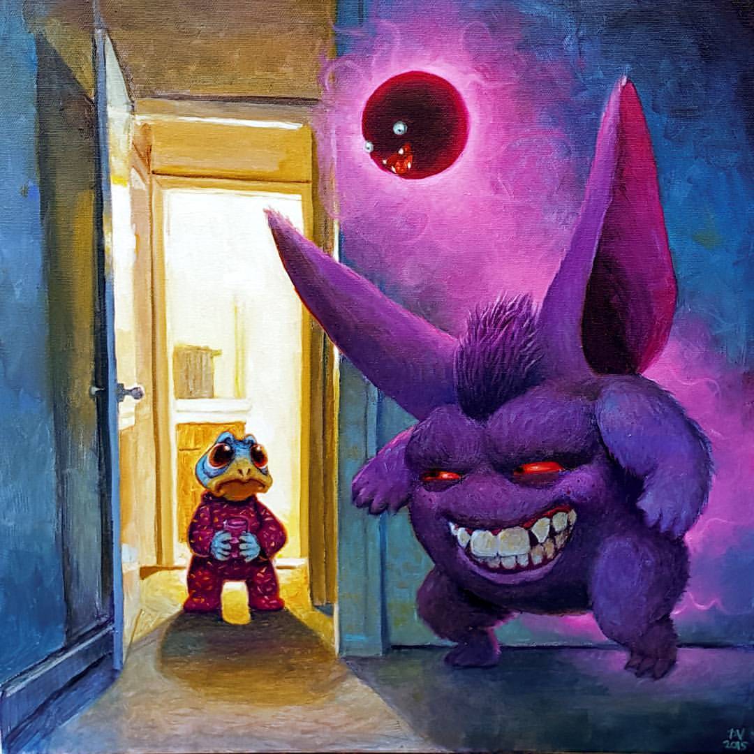 1080x1080 Happy Halloween! - Gengar Painting