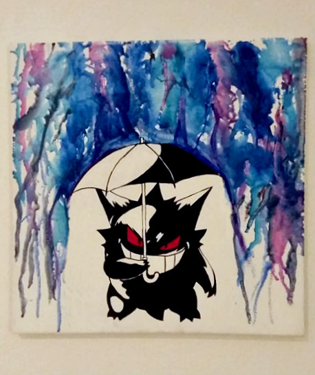 458x545 Oc] My Neighbor Gengar Pokemon - Gengar Painting