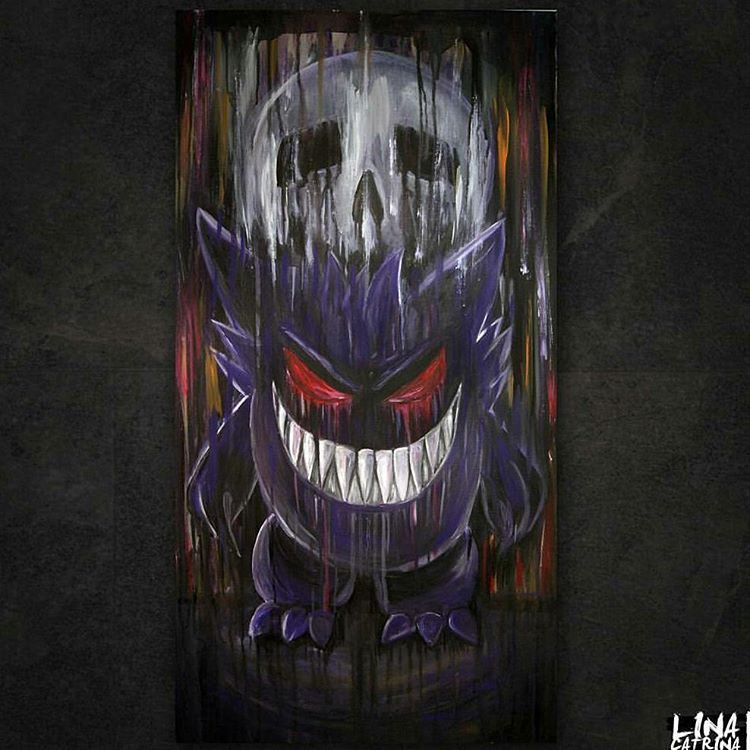 750x750 Videogametatts - Gengar Painting