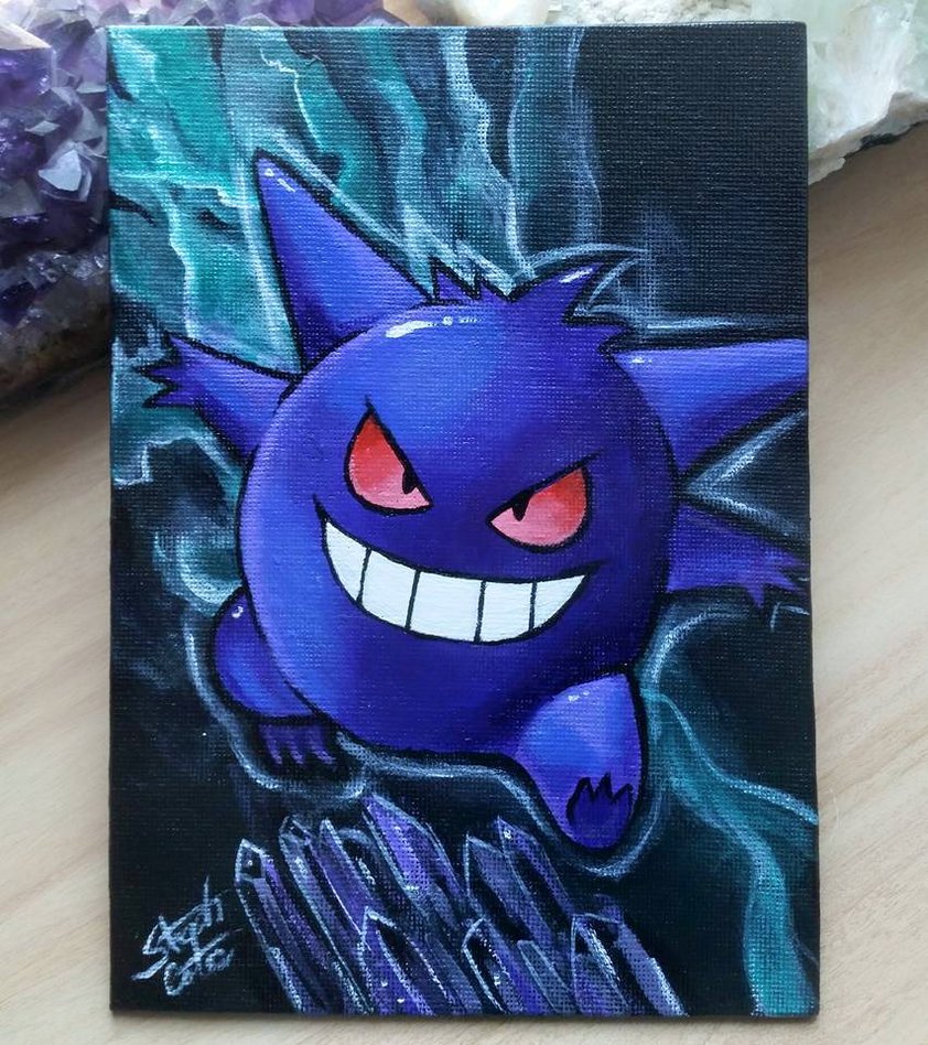 Gengar Painting at PaintingValley.com | Explore collection of Gengar ...