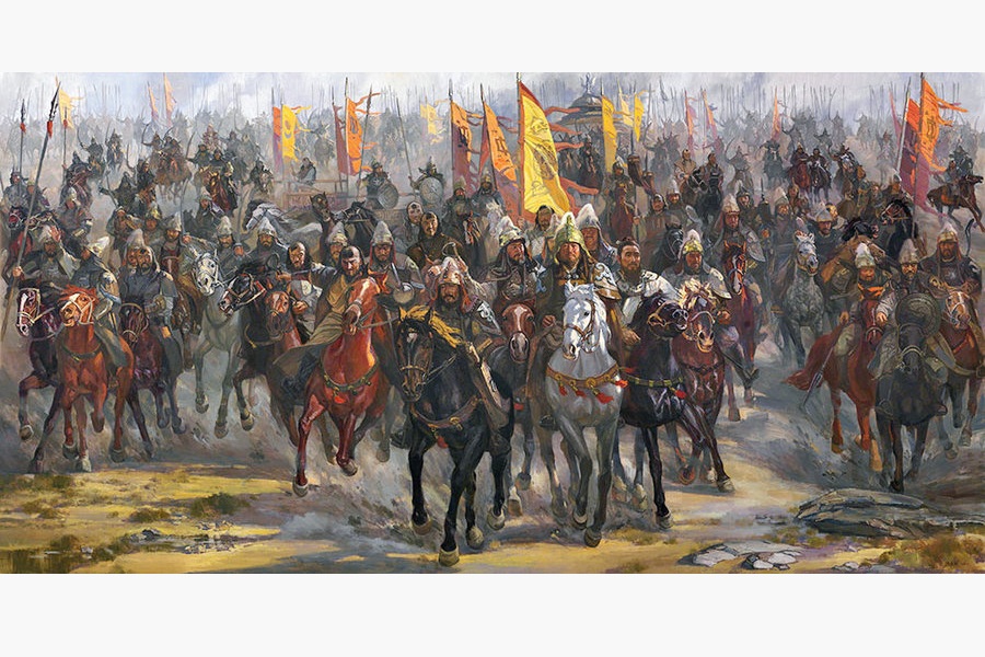 900x600 146 Epic Art Pieces Picture Chinese History[13] - Genghis Khan Painting