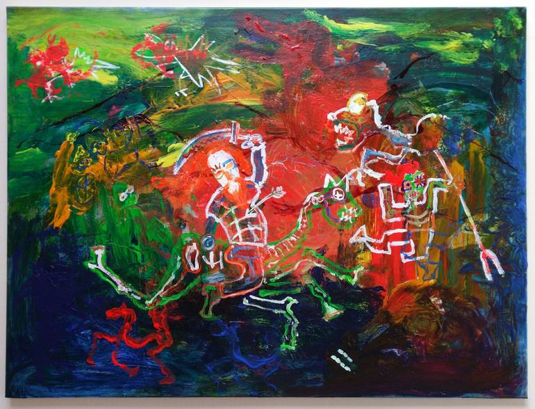 770x588 Saatchi Art Great Mongol (Genghis Khan) Study 1 Painting By - Genghis Khan Painting