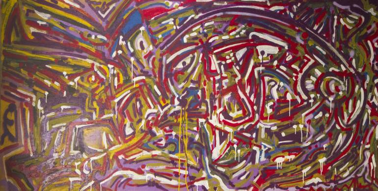 770x389 Saatchi Art Genghis Khan Painting By Tomas Bokor - Genghis Khan Painting