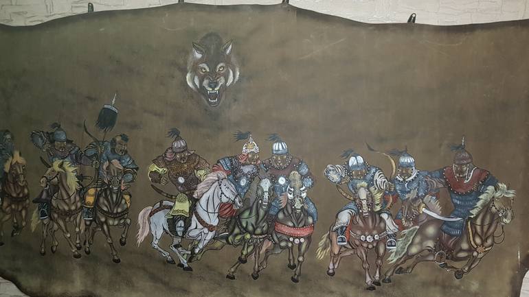 770x433 Saatchi Art Nine Nuker Of Genghis Khan Painting By Alexey Petrovsky - Genghis Khan Painting