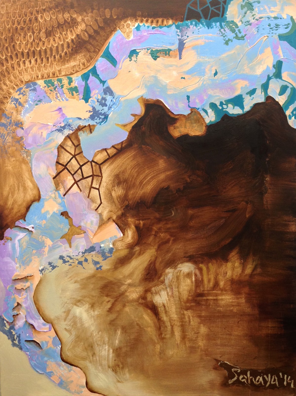 1200x1604 Genie In The Cavern By Artist Sahaya Sharma Abstract, Painting - Genie Painting