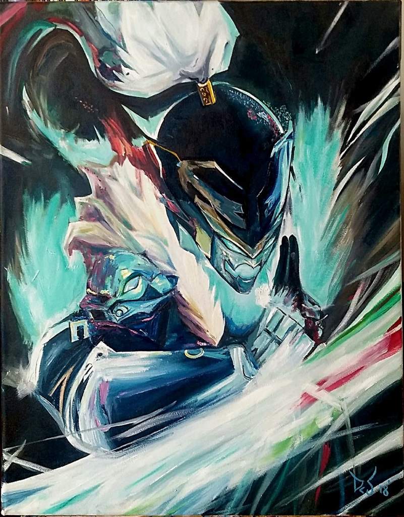 801x1024 Genji Baihu Skin Painting Overwatch Amino - Genji Painting