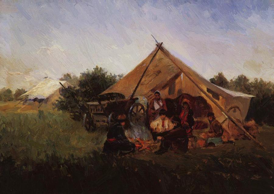 900x636 Genre Scene Painting By Makovsky Konstantin - Genre Scene Painting