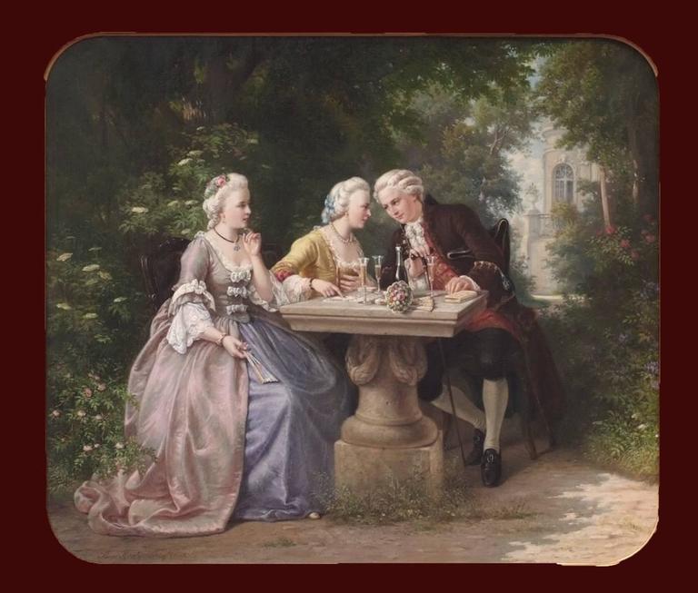 768x653 Benjamin Kratz - Genre Scene Painting