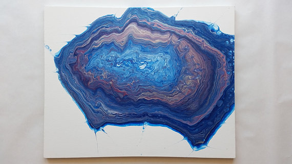 570x321 Sapphire Geode Acrylic Spiral Painting Mce Art - Geode Painting