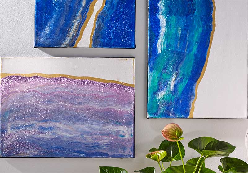 800x560 Acrylic Geode Canvas For Home Decor - Geode Painting