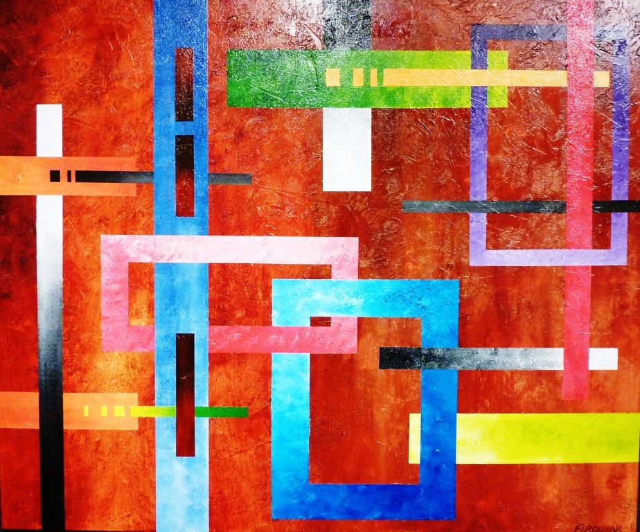 924x768 Geometric Abstract Art Lesson Preview How To Paint Large Texture - Geometric Abstract Painting