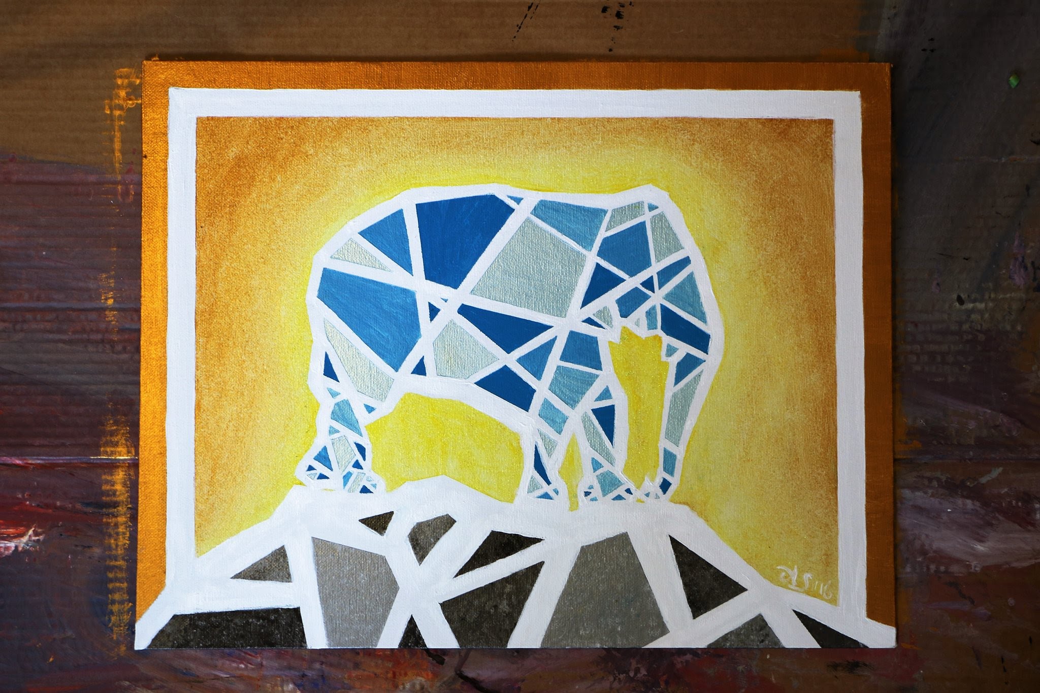 2048x1365 How To Paint A Geometric Mosaic Elephant - Geometric Animal Painting