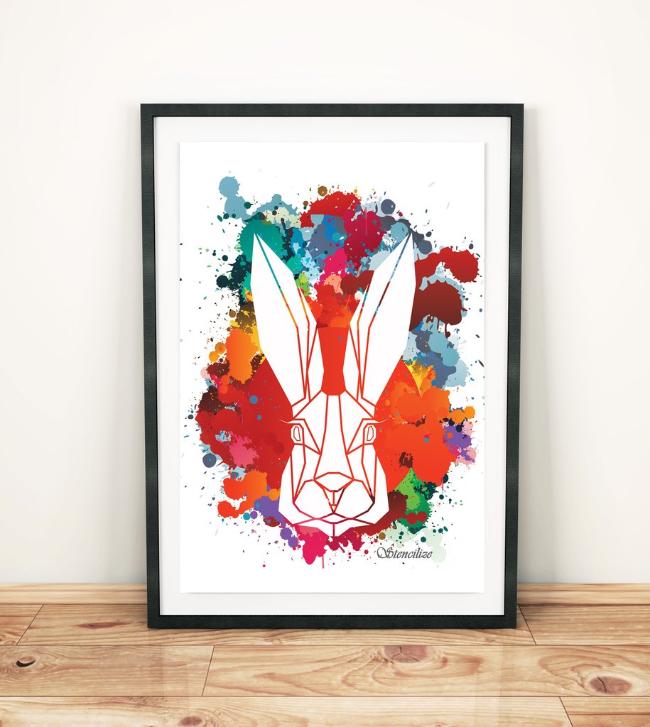 915x1024 C. Stencilize - Geometric Animal Painting