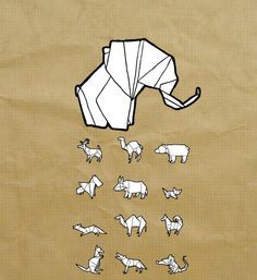 236x257 Wall Painting Origami Birds - Geometric Animal Painting