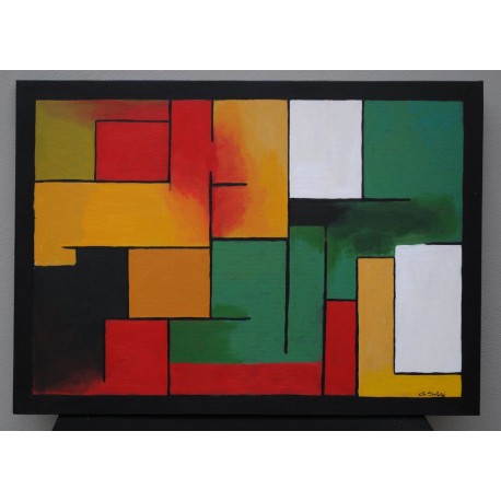 458x458 Quadri Moderni Dipintifatti A Mano Su Tela Artigianale Alba - Geometric Art Painting