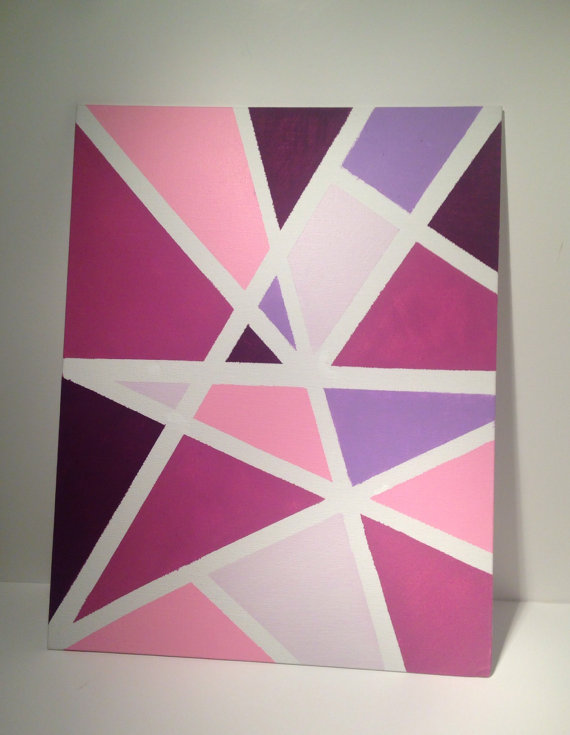 570x735 Items Similar To Geometric Design Acrylic Painting 11 X 14 Flat - Geometric Canvas Painting