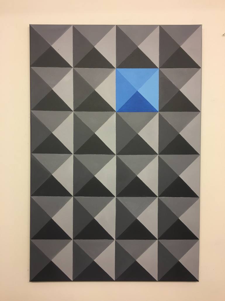 770x1027 Saatchi Art Original Framed Geometric Canvas Painting Painting By - Geometric Canvas Painting