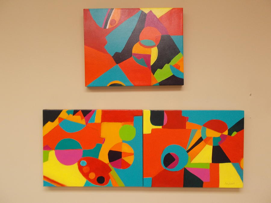 900x675 Geometric Designs Painting By Kathy Rabold - Geometric Painting Designs