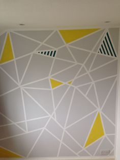 236x314 Geometric Paint Design On Study Feature Wall. Frog Tape - Geometric Painting Designs