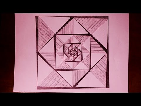 480x360 How To Draw Easy Geometric Square Patterns Painting - Geometric Painting Designs