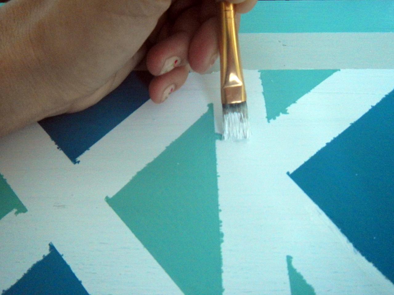 1280x960 How To Paint A Geometric Design On A Dresser How Tos Diy - Geometric Painting Designs