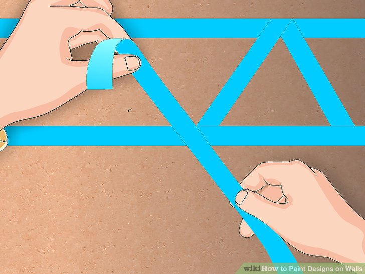 Покраска стен с малярным скотчем рисунок варианты